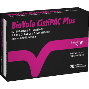 Biovale cistipac plus integratore per il benessere delle vie urinarie 20 compresse acido-resistenti
