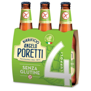 Birra angelo poretti 4 luppoli senza glutine 3 pezzi da 330 ml