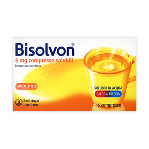 bisolvon 16 compresse solubili 8 mg bugiardino cod: 021004193 