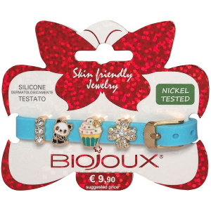 Trova Offerte di bjb018 bracciale silicone light blue gold plated e compra online