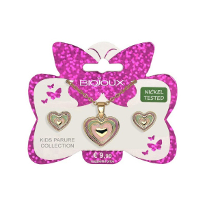 Trova Offerte di bjs005 parure orecchini+collanina deep heart gold plated e compra online