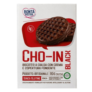 Trova Offerte di bontà vostra cho-in black biscotto a cialda con crema e copertura fondente senza glutine 4 x 27,5 grammi e compra online