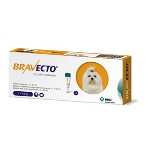 bravecto*1pip 2-4,5kg cani bugiardino cod: 104715166 