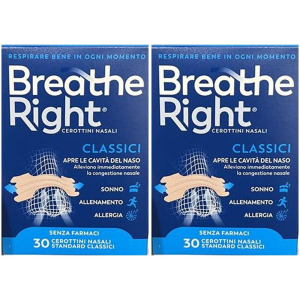 Trova Offerte di breathe right® respirabene classici standard set da 2 2x30 pz cerotto e compra online