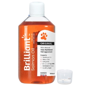 Trova Offerte di Brilliant salmon oil salmone - alimento semplice per cani e gatti 100 ml e compra online