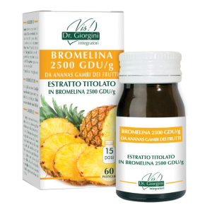 Bromelina 2500gdu/g da ananas gambi dei frutti estratto titolato 60 pastiglie