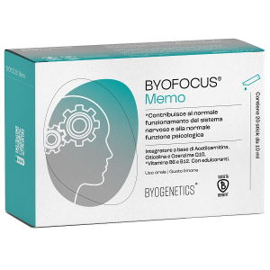 Byofocus memo integratore per il sistema nervoso e la funzione psicologica 20 stick x 10ml