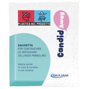 Candid away salvietta per contrastare le irritazioni dell'area pannolino 10 pezzi