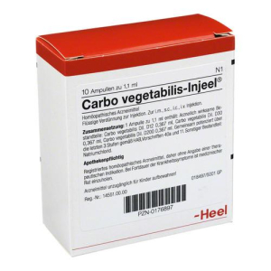 carbo vegetabilis inj 10f heel bugiardino cod: 909470561 
