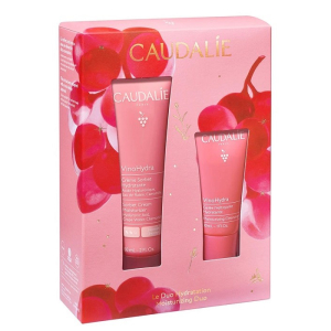 Caudalie cofanetto di natale 2025 vinohydra duo idratazione - crema sorbetto viso 60 ml + gel detergente idratante 30 ml
