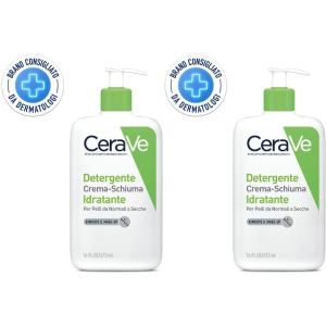 Cerca Prezzi di cerave crema schiumogena detergente idratante 2x473 ml e acquista online