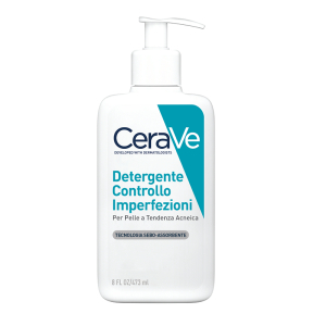 Cerave detergente viso con acido salicilico 473 ml – gel purificante per pelli a tendenza acneica