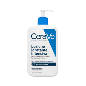Cerave lozione idratante intensiva per pelle secca e molto secca con prurito idrata e dona sollievo, 473ml