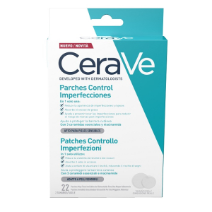 Cerave patches idrocolloidali anti brufoli, per pelli a tendenza acneica, trasparenti e invisibili sulla pelle, non lascia segni, con niacinamide e 3 ceramidi essenziali, 22 pezzi