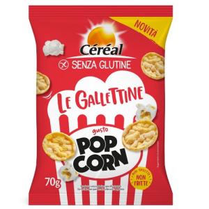 Céréal le gallettine gusto pop corn senza glutine 70 grammi