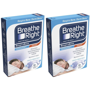 Cerca Prezzi di cerotti nasali breathe right trasparenti grandi 10 pezzi 2x10 st e acquista online