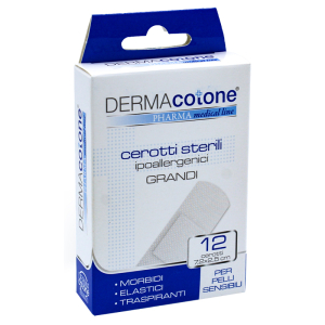 Cerca Prezzi di cerotto sterile ipoallergenico dermacotone grande 7,2x2,5 cm 12 pezzi e acquista online