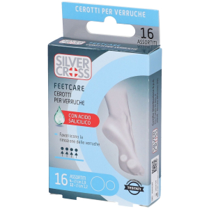 Cerotto verruca silver cross patch 16 pezzi st