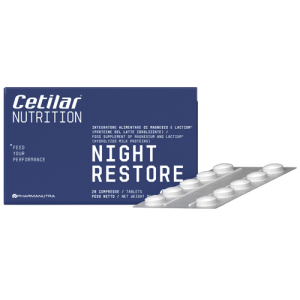 Cetilar nutrition night restore 20 compresse integratore con magnesio e lactium per rilassamento e sonno