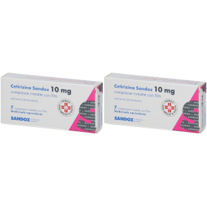 Cerca Prezzi di cetirizina sandoz 10 mg set da 2 2x7 pz compresse rivestite con film e acquista online