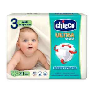 chicco pannolino ultra midi 21 pezzi bugiardino cod: 975063710 