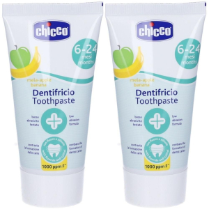 Cerca Prezzi di chicco dentifricio mela-banana 6-24 mesi con fluoro 2x50 ml e acquista online