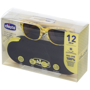 Chicco occhiale da sole per bambini 12m+ anti-graffio colore giallo con fantasie