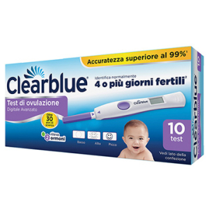 clearblue test ovulazione avanzato 1 pezzo bugiardino cod: 924766140 