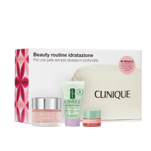 Clinique moisture surge set crema idratante viso 50ml + sapone viso 30ml + crema occhi 5ml clinique