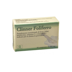 clinner foliferro integratore alimentare 30 bugiardino cod: 930213234 