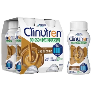 Cerca Prezzi di Clinutren boisson sans sucres cappuccino 4 bottigliette da 200 ml senza glutine senza lattosio con edulcoranti e acquista online