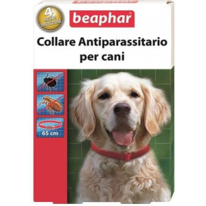 beaphar collare antiparassitario rosso cane bugiardino cod: 103293027 