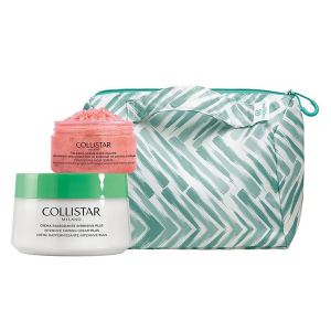 Collistar cofanetto corpo crema rassodante plus 400ml + talasso scrub 150ml +pochette collistar