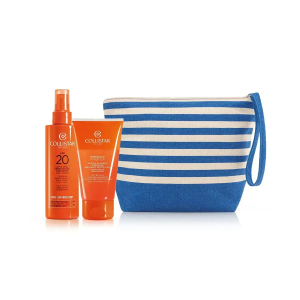 Collistar cofanetto latte spray abbronzante viso e corpo spf20 200ml + shampoo doccia 150ml + pochette collistar