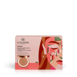 Collistar cofanetto terra polvere abbronzante effetto seta 4.4 hawaii matte + pennello contouring collistar