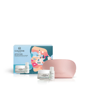 Collistar cofanetto viso attivi puri acquagel 50ml + lozione 15ml + gocce magiche + pochette collistar