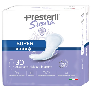 Cerca Prezzi di corman presteril sicura super - assorbenti in puro cotone per perdite urinarie, 30 pezzi e acquista online