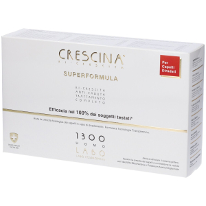 Crescina - superformula ricrescita 1300 uomo trattamento completo 10+10 fiale