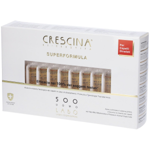 Cerca Prezzi di crescina superformula ricrescita 500 uomo – trattamento avanzato per diradamento capelli, 20 fiale e acquista online