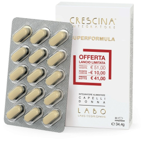 Crescina - superformula ricrescita donna integratore capelli confezione 30 compresse