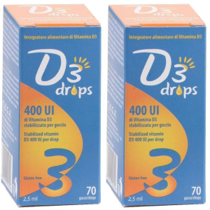 Compra Online d3 drops 400 ui flaconcino 2,5 ml 2x2,5 ml gocce orali e Trova il miglior prezzo