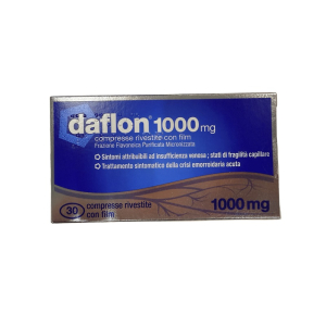 Daflon 1000 mg 30 compresse rivestite per circolazione e crisi emorroidarie