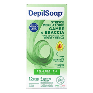 Compra Online depilsoap pelle normale - strisce depilatorie corpo, 20 strisce + 4 salviette e Trova il miglior prezzo