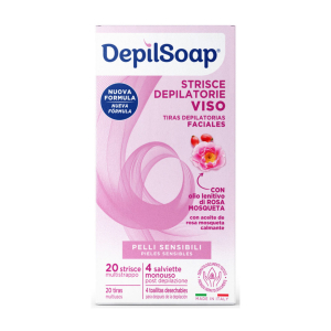 Compra Online depilsoap pelle sensibile - strisce depilatorie viso, 20 strisce + 4 salviettine e Trova il miglior prezzo