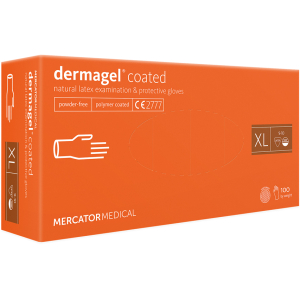 Dermagel(r) coated guanti lattice senza/polvere xl 100 pezzi