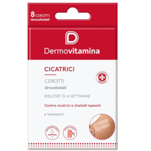 Dermovitamina cerotti idrocolloidali per cicatrici resistenti all'acqua 8 pezzi