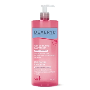 Compra Online Dexeryl gel doccia idratante pelle secca, molto secca detergente viso e corpo senza sapone 1l e Trova il miglior prezzo