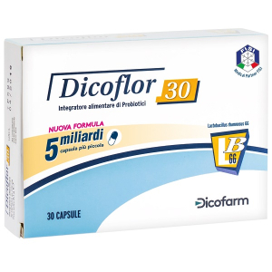 dicofarm dicoflor 30 fermenti 30 capsule - bugiardino cod: 906639531 