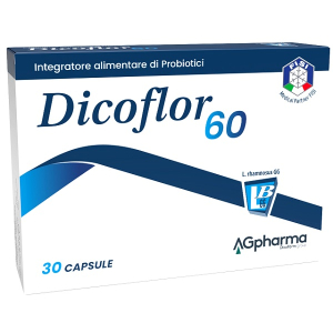 Dicoflor 60 integratore di probiotici per l'equilibrio della flora intestinale 30 capsule