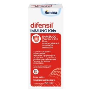 Compra Online Difensil immuno kids integratore difese immunitarie bambini con vitamine c, d, e, zinco e sambuco 150 ml e Trova il miglior prezzo